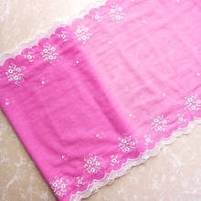 8m duas camadas de renda bordada tecido guarnição fitas rosa diy costura vestuário artesanal acessórios de materiais 32cm de largura 2024 - compre barato