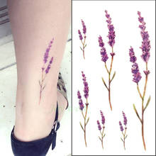 24 designs flower Waterproof temporary tattoo sticker lotus leaf girl lavender tatto stickers flash tatoo fake tattoos for women 2024 - buy cheap