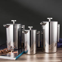 Tetera de acero inoxidable para cafetera Espresso, filtro percolador de prensa francesa, 350ML, 800M1000ML 2024 - compra barato