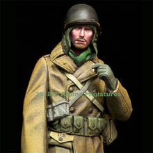 Figura de resina de infantería de invierno sin pintar, Kit de modelo a escala 1/16, juguete autoensamblado incoloro, n. ° 389 2024 - compra barato