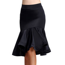 2022 Sexy Women Latin Dance Skirt Adult Ballroom Salsa Tango Rumba Cha Mermaid Skirt High Quality Black Latin Dance Wear Woman 2024 - buy cheap
