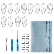 Câmara de ar macia de silicone kf imperdível, almofadas para nariz, kit de reparo de eyegl, 5 pares de saco de ar selva, conjunto de almofada de nariz (azul) 2024 - compre barato