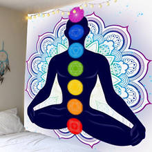 Tapiz de meditación de Buda de la India, soporte de pared de 7 Chakras, Mandala, psicodélico, Yoga 2024 - compra barato