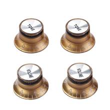 Set Gold Top Hat Knob for Gibson for Les Paul Gold Foil Button 2024 - buy cheap