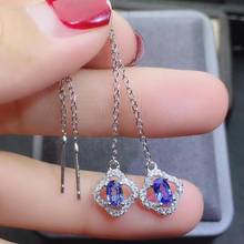 Free shipping Natural and real anzanite Earring 925 sterling silver Earring Fashion Earring 2024 - buy cheap