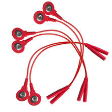 50 пар красный цифровой электрод свинцовыми проводами Электротерапия соединительные кабели филировальная машина массажер Отсоединяемый провод 2,0 мм 2024 - купить недорого