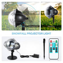 Christmas Snowflake Laser Light Snowfall Projector IP65 Moving Snow Outdoor Garden Laser Projector Lamp For New Year Party Decor 2024 - buy cheap