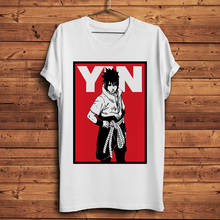 Camiseta de anime japonés Yin Yang Shinobi Sasuke para hombre, camisa de manga blanca, informal, unisex, ropa de calle Otaku 2024 - compra barato
