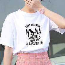 Женская уличная футболка с коротким рукавом «Don MISS WITH Harajuku», хлопковая футболка с коротким рукавом, летняя футболка для женщин 2024 - купить недорого