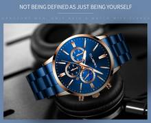 CUENA, мужские деловые Модные Аналоговые кварцевые часы из нержавеющей стали с датой, мужские наручные часы, лучший бренд класса люкс, Montre homme #2 2024 - купить недорого