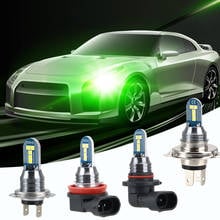 Daytime Running Light 12V 6000k 1PCS LED Car Headlight Bulbs White Green H8 H11 9005 9006 h4 h7 Fog Lamp 2024 - buy cheap