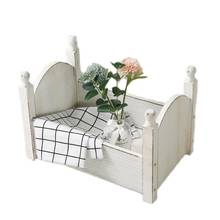 Baby Small Photography Bed Photo Studio Photography Props Newborn Small Wooden Crib for Baby Boys Girls 2024 - buy cheap