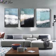Blue white gray black nordic wall art poster abstract painting decor picture for living room modern canvas painting home decor 2024 - buy cheap