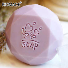 Heart Shaped Handmade Soap Stamp Transparent Natural Soap Making Stamp With Handle Acrylic Custom Stamp For Print 2024 - buy cheap