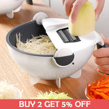 Multi Manual Slicer Rotate Vegetable Cutter With Drain Basket Multi-Function Kitchen Veggie Shredder Grater Slicer Free Peeler 2024 - buy cheap