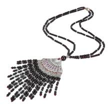 GG Jewelry-collar de circonia cúbica, colgante de 23 pulgadas, granate Natural 2024 - compra barato