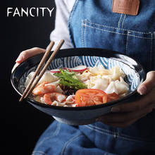 FANCITY Japanese style ramen bowl, large noodle bowl, household large hat bowl, noodle bowl, noodle bowl, large bowl of soup 2024 - buy cheap