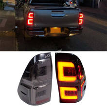 1Pair Car Smoke LED Taillights For Toyota Hilux Revo SR5 M70 2015 2016 2017 2018 Styling Rear Brake Driving Lamp Drl Tail Lights 2024 - buy cheap