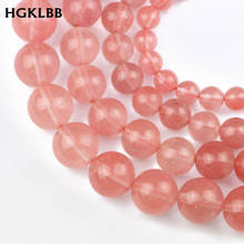 HGKLBB Natural Watermelon red Stone beads 6 8 10 12mm 15'' Round space Loose Bead for Jewelry Making Bracelest DIY Accessories 2024 - buy cheap