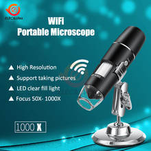 50-1000X WIFI Digital Microscope Magnifier Camera for Android IOS Phone Electron Microscope with 8 LED SMD3528 Light 2G+IR Lens 2024 - buy cheap