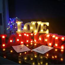 Lámpara LED de mesa de amor con batería, guirnalda de hadas, regalo de cumpleaños para novia, luces nocturnas para dormitorio, boda, decoración de fiesta de navidad 2024 - compra barato