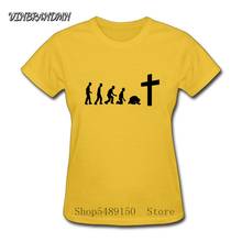 Чудесная команда, новинка, хипстерская футболка с изображением Иисуса, эволюция, футболки, настоящие женские, молитвенные, христианские топы, Бог, Иисус, религиозная вера, Христос, футболка 2024 - купить недорого
