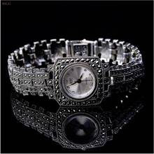 Pulseira feminina de prata esterlina s925, joia com pulseira fashion tendência para mulheres, bracelete para relógio feminino, 925, novo estilo 2024 - compre barato
