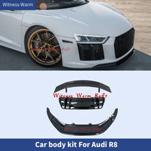 For New R8 carbon fiber front bumper lip rear bumper diffuser rear spoiler wings for Audi R8 Car body kit 16-18 2024 - buy cheap