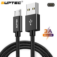 Suptec Micro USB кабель 3A Быстрая зарядка кабель для передачи данных Быстрая зарядка 3,0 кабель для мобильного телефона samsung Xiaomi huawei LG Andriod шнур 2024 - купить недорого