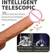 Automatic Telescopic Rotating Heating Penis Vibrator Female Masturbation Super Realistic Big Dildo Erotic Sex Products Adult Toy 2024 - buy cheap