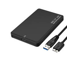 2,5 дюймов USB 3,0 SATA Hd коробка жесткий диск HDD внешний корпус HDD черный корпус инструмент бесплатно 5 Гбит/с Поддержка UASP для SSD/2 ТБ жесткий диск 2024 - купить недорого
