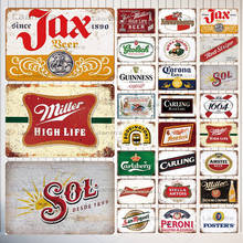 Cartel de Metal Vintage para decoración de pared, placa de estaño, Corona, cerveza, Guinness, para Club, hombre, cueva, Bar, Pub, pintura de hierro 2024 - compra barato