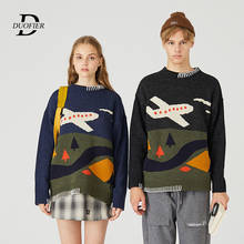 Suéter de moda para hombre y mujer, Jersey informal estilo Harajuku, suéteres sueltos para pareja, Jersey de punto suave con cuello redondo, 2021 2024 - compra barato