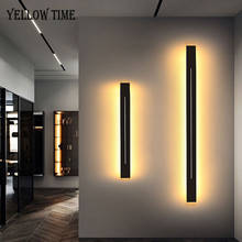 Tira de luz led simples para parede, 60cm, 80cm, 100cm, 120cm, para sala de estar, quarto, banheiro, corredor, lâmpada de parede de metal, espelho, luzes frontais 2024 - compre barato