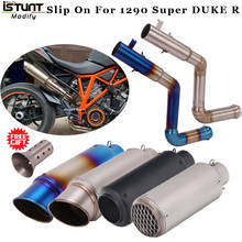 Slip on For 1290 Super DUKE R Motorcycle Exhaust Sytem Modified GP Escape Muffler Connect Middle Link Pipe，with DB killer 2024 - buy cheap