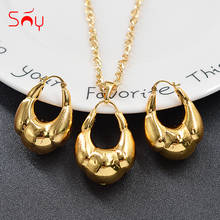 Sunny Jewelry Fashion Jewelry Copper Jewelry Sets For Women 2021 New Design Necklace Earrings Pendant High Quality Daily Wear 2024 - buy cheap