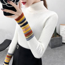 Autumn Turtleneck Knitted Sweater Women 2121 Winter Long Sleeve Female Slim Thin Sweater Ladies Tops Women's Pullovers Sweaters 2024 - buy cheap