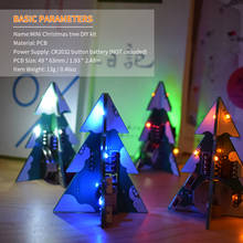 Mini árbol de Navidad estéreo 3D PCB, Kit de música artesanal, efectos de gradiente LED, módulo de aprendizaje electrónico, Kit DIY de árbol de Navidad 2024 - compra barato