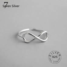 Arco geométrico minimalista anel ajustável 925 prata esterlina jóias finas para festa feminino acessórios com certicificação 2024 - compre barato
