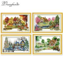 Spring cross stitch kit animal18ct 14ct 11ct count print stitching embroidery DIY handmade needlework plus 2024 - buy cheap