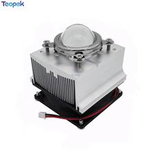 Led Cooling System LED Aluminium Heat Sink Cooling Fan + 60/120degree 44mm Lens + Reflector Bracket For 20-100W High Power LED 2024 - buy cheap