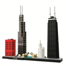 Bela 10677 Architecture Building Sets Chicago 21033 Willis Tower Model Building Block Bricks Toys 2024 - buy cheap