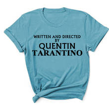 Camiseta de manga corta con estampado de letras de Quentin Tarantino, ropa de mujer, ropa de verano 2024 - compra barato