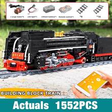 Mould King-tren motorizado de juguete, modelo de locomotoras de vapor QJ, bloques de construcción, piezas, regalo de Navidad para niños, 12003 2024 - compra barato