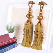 2Pcs Polyester Tassel Curtain Tieback Handmade Hanging Ball Tassels Fringe Curtains Holder Buckle Rope Decor Room Accessories 2024 - buy cheap