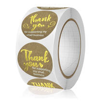 50-500pcs Thank You Stickers Seal Labels Gift Packaging Stickers Wedding Birthday Party Offer Stationery Sticker 2.5cm 2024 - buy cheap