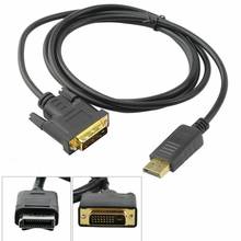 Cabo dp para dvi de saída de exibição macho para macho, conexão de porta de exibição 1080p pc, adaptador hd para dvi para hdtv, projetor de laptop k6s9 2024 - compre barato