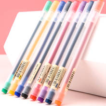 DELI-pluma de gel de color para estudiantes, rotuladores de 0,5mm, varios colores y tinta azul, bolígrafo de agua, contabilidad manual 2024 - compra barato