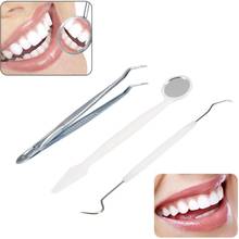 3PCS/Set Stainless Steel Dental Tools Kit Teeth Tartar Scraper Mouth Mirror Teeth Whitening Care Set Oral Tooth Cleaning Tools 2024 - buy cheap