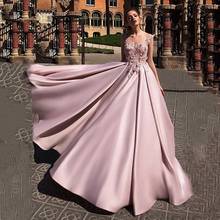 Lace elegant 3D-flowers button vestidos de fiesta de noche prom party Evening Dresses robe de soiree Autumn luxury 2024 - buy cheap